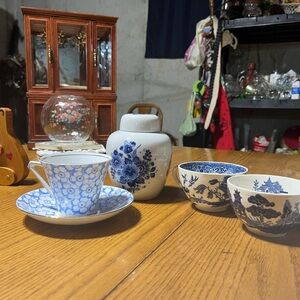 Blue and White Porcelain Tea Set
